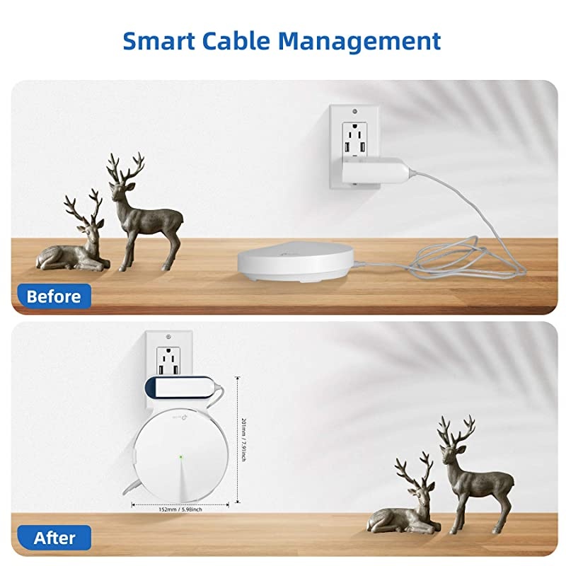 Wall Mount for TPLink Deco M9 Plus Home Mesh WiFi System Sturdy Brackets Easy Moved Space SavingWithout Messy Wires and Screws1 Pack