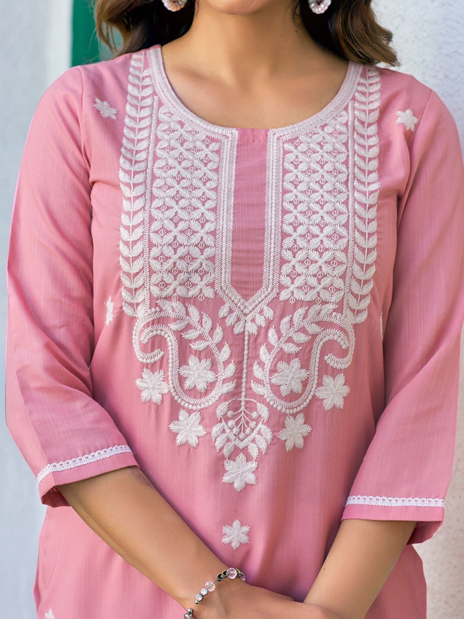 Saffron Threads Black Printed Straight Kurta