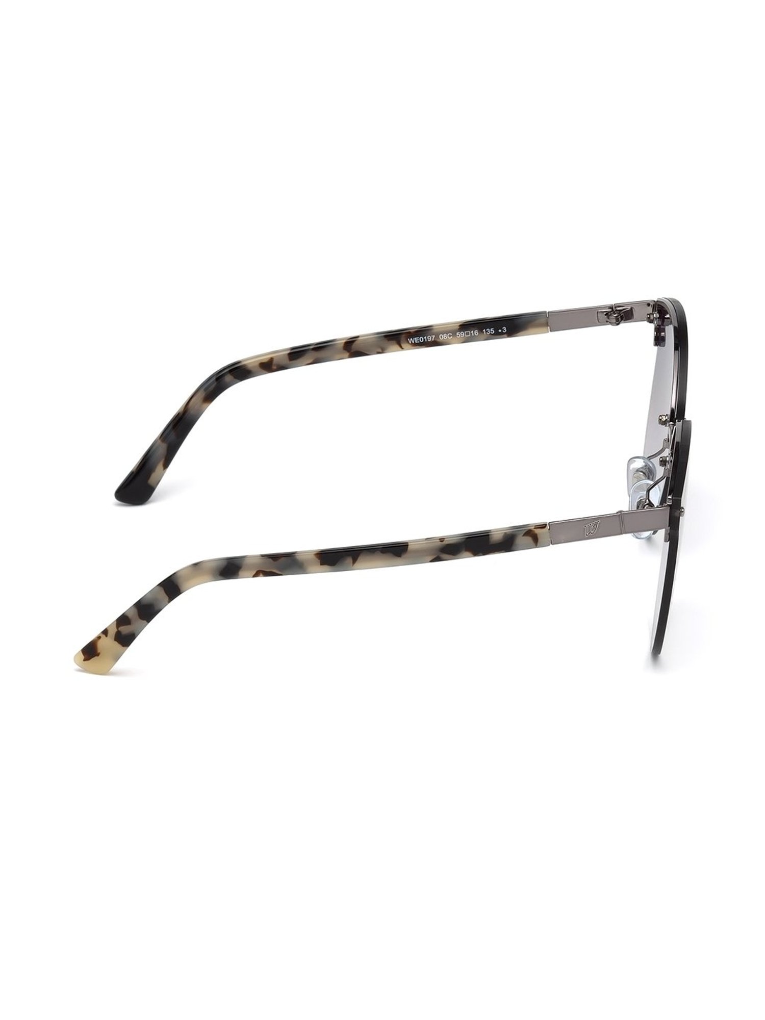 WEB EYEWEAR Grey Oval Sunglasses Designed in Italy