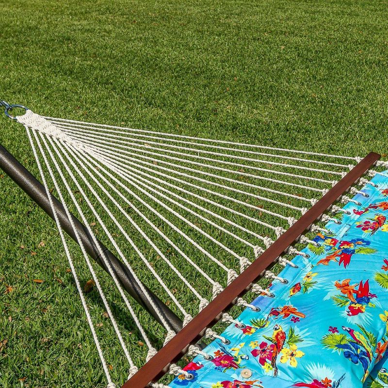 Coronado Double Quilted Hammock Blue/Parrots - Smart Living
