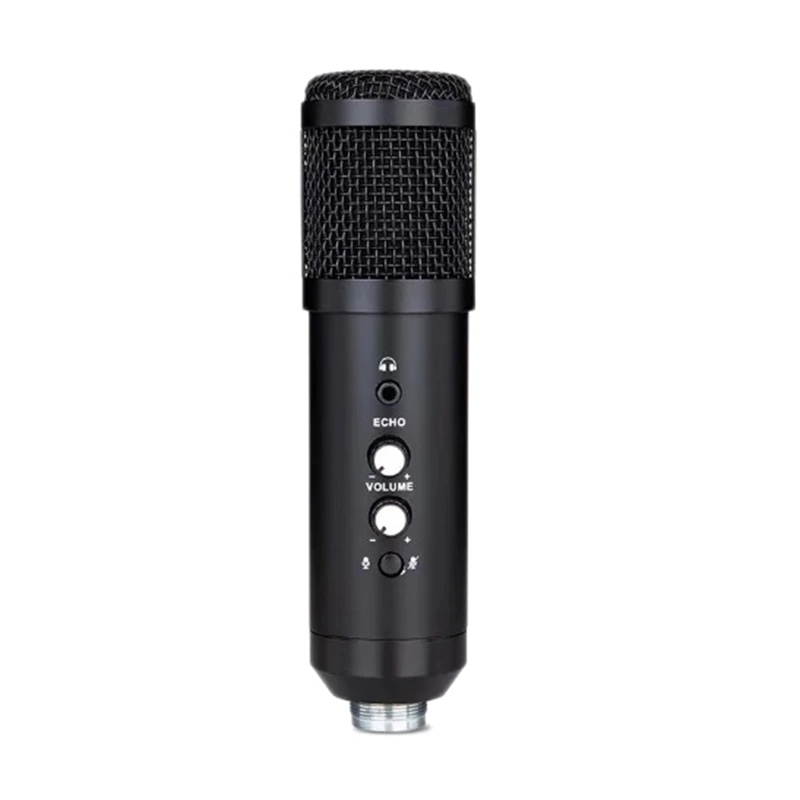 Professional USB Microphone BM800 Condenser Microphone With Ear Return Monitor Microphone Mute Reverb Computer Microphone MIC fo
