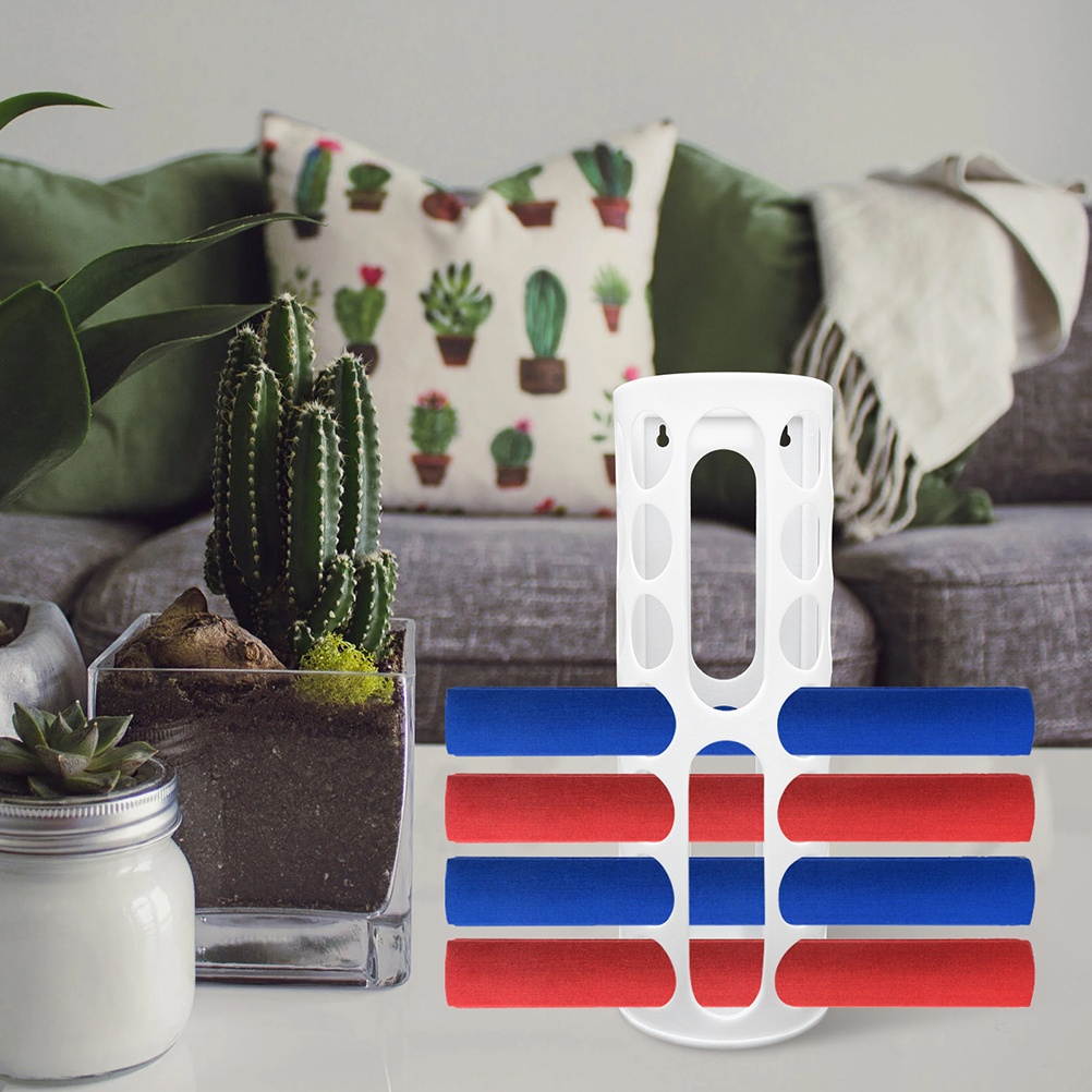 2Pcs 14-holes Wall Mounted Adhesive Craft Room Organizer Vinyl Roll Holder Vinyl Roll Rack