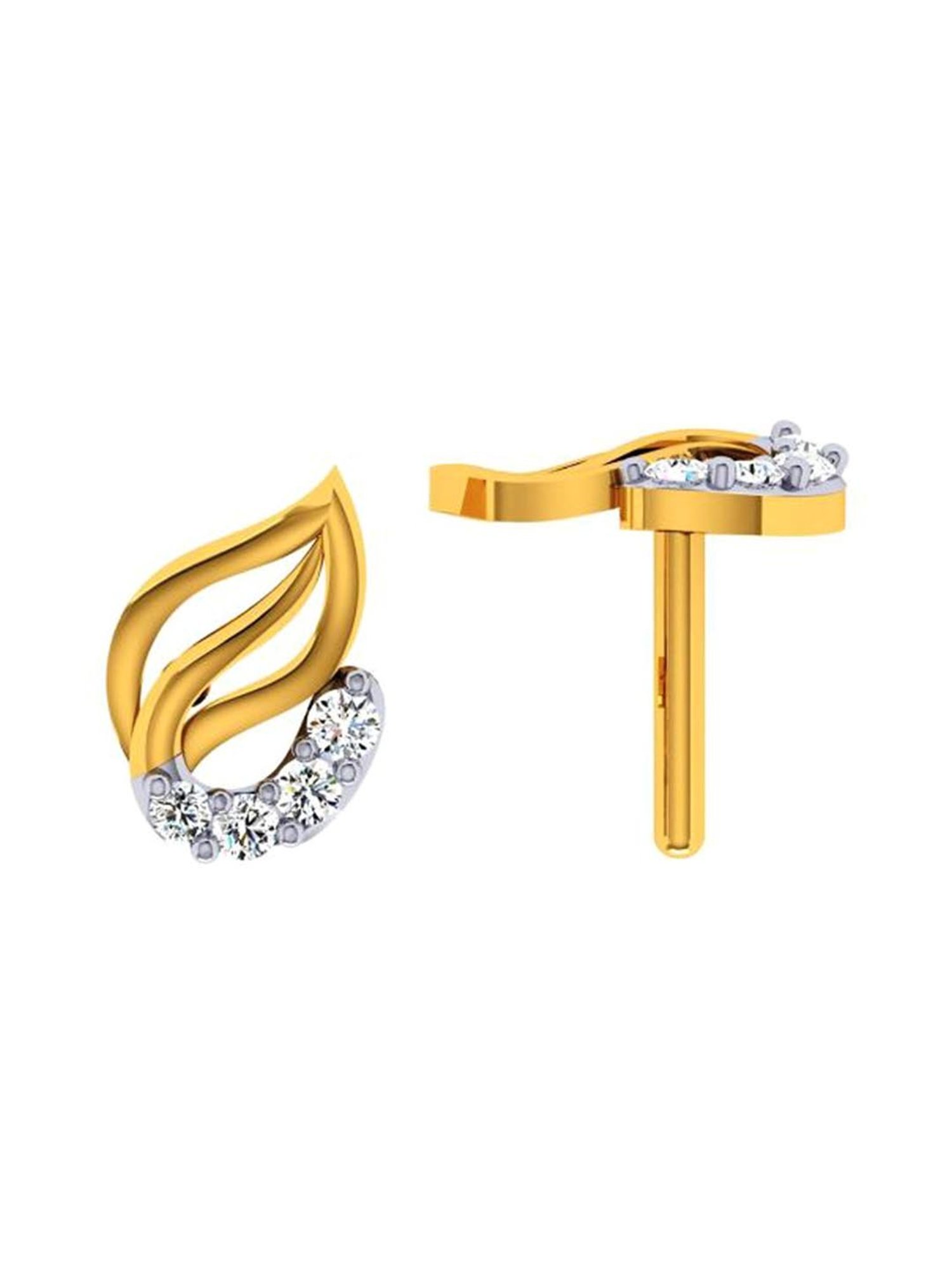 P.C. Chandra Jewellers 14 kt Gold Earrings