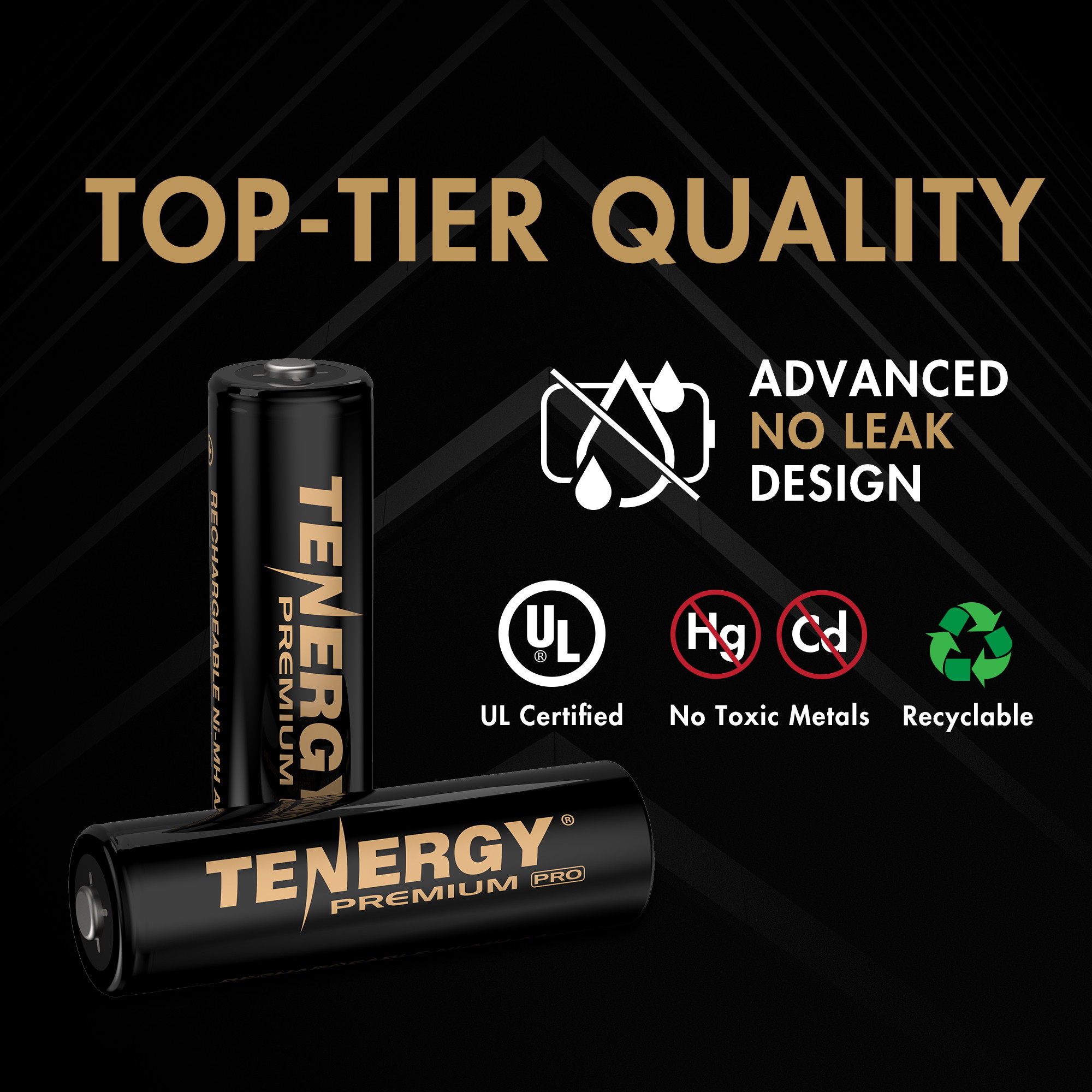Tenergy Premium PRO Rechargeable AA and AAA Batteries, High Capacity NiMH 2800mAh AA 1100mAh NiMH AAA Batteries, 24 Pack 12AA and 12AAA Rechargeable Batteries