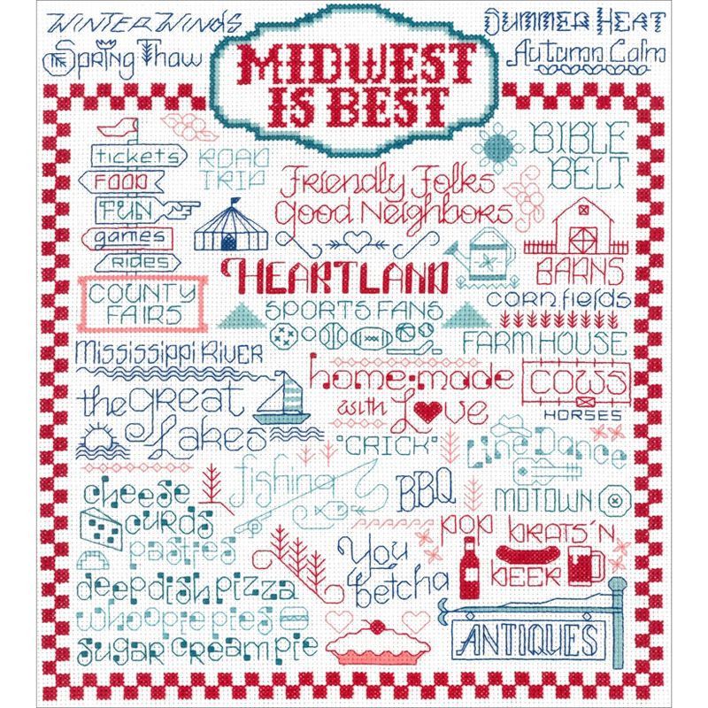 Imaginating Counted Cross Stitch Kit 10"X11"-Let's Visit The Midwest (14 Count)