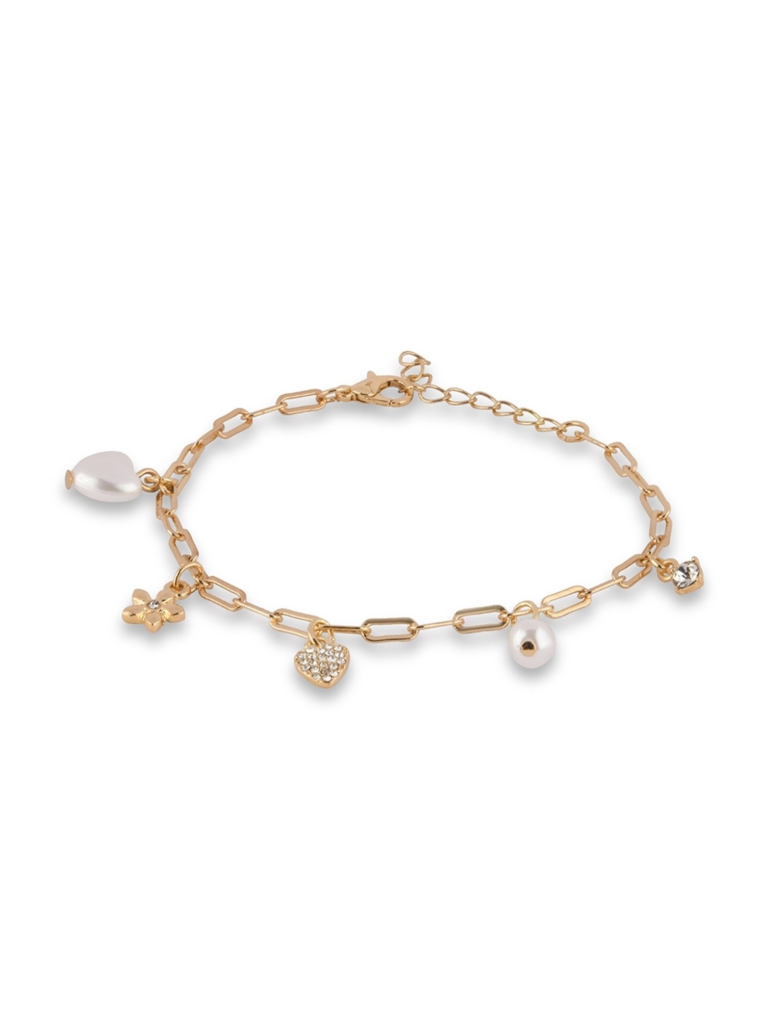 ToniQ Gold-Plated Classic Charm Flexible Fit Bracelet For Women