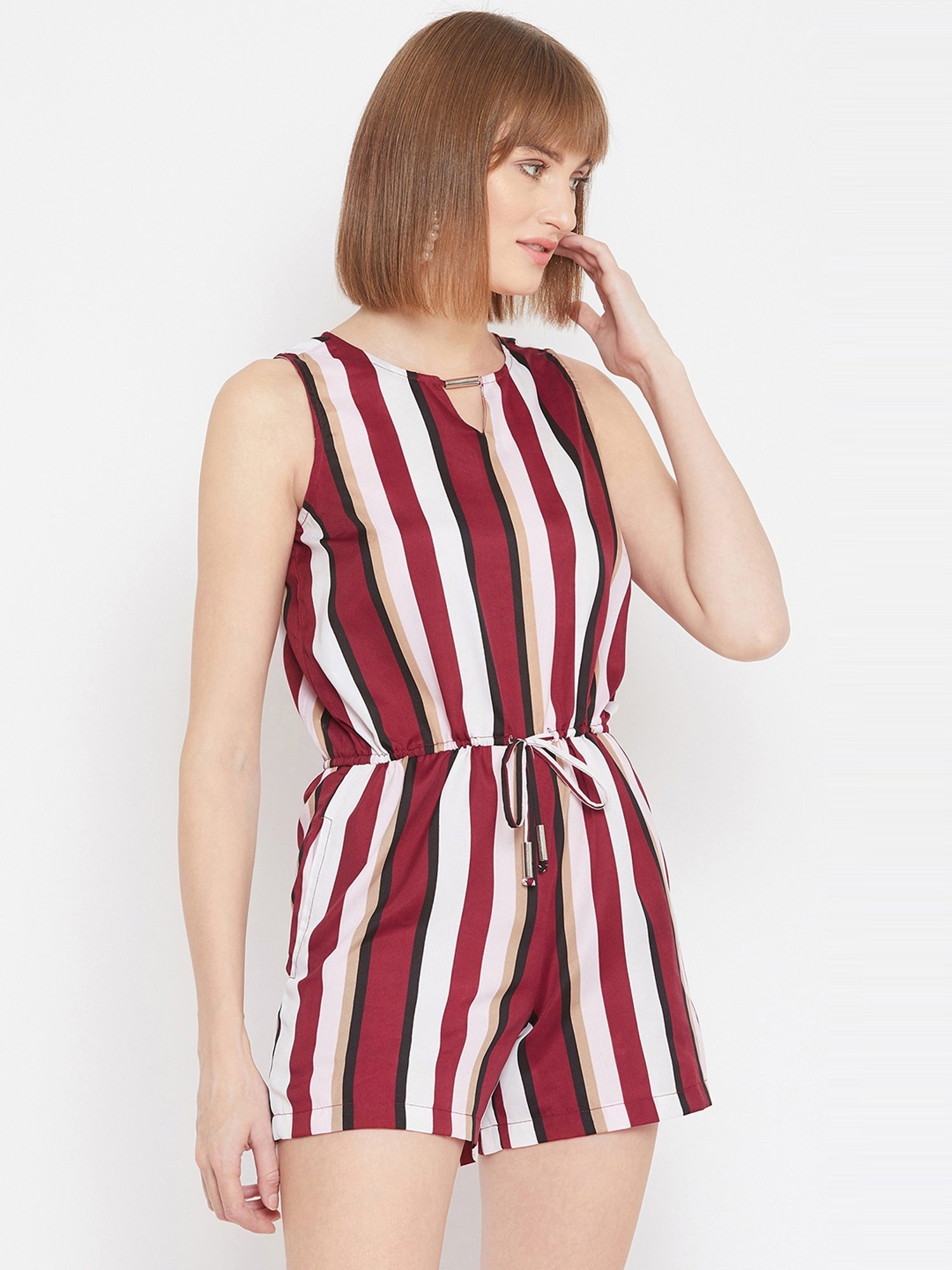 Belle Fille Blue Floral Print Playsuit