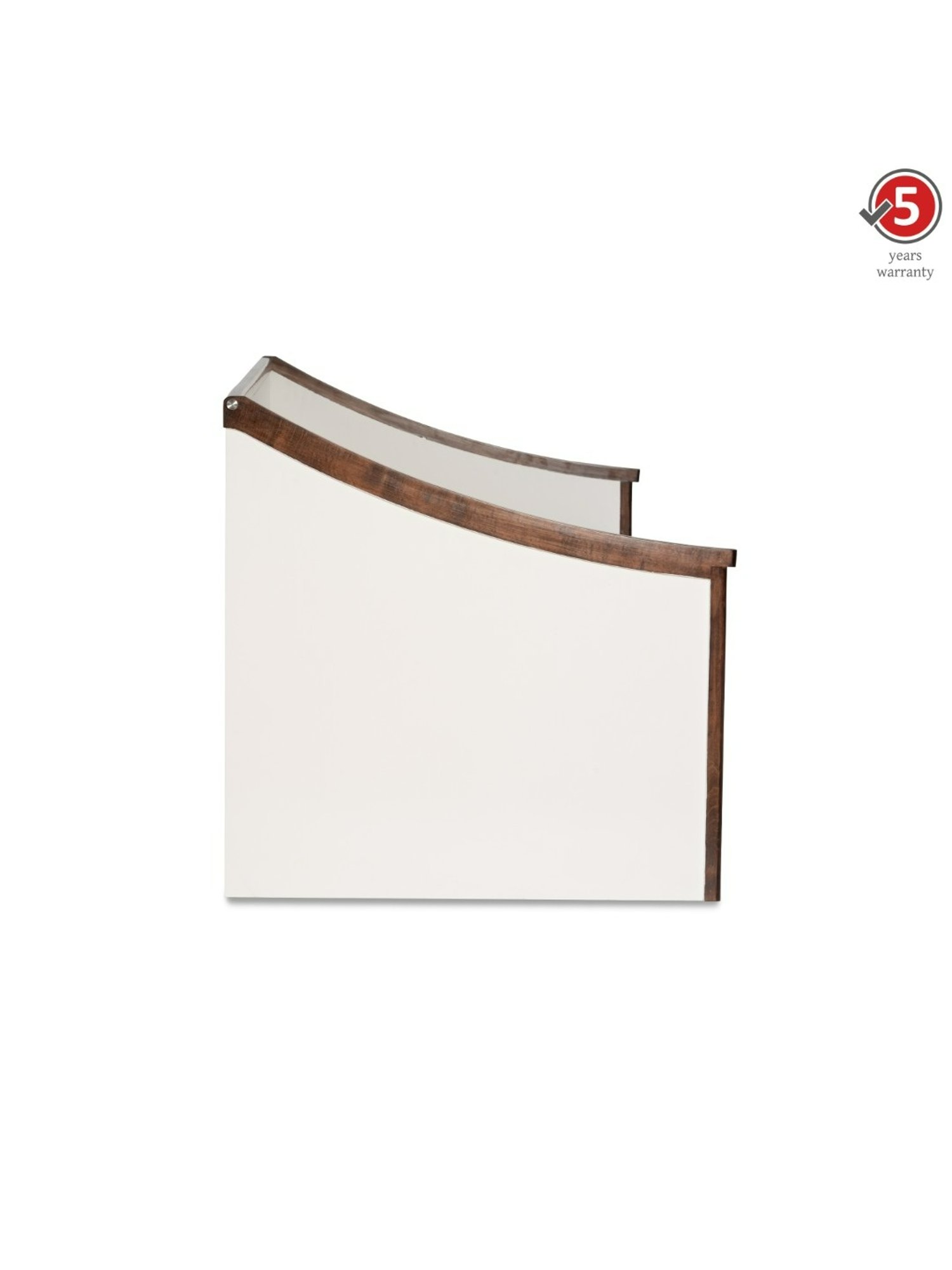 Durian Francis Modern Frosty White & Brown Solid Wood Sofa Cum Bed Walnut Finish