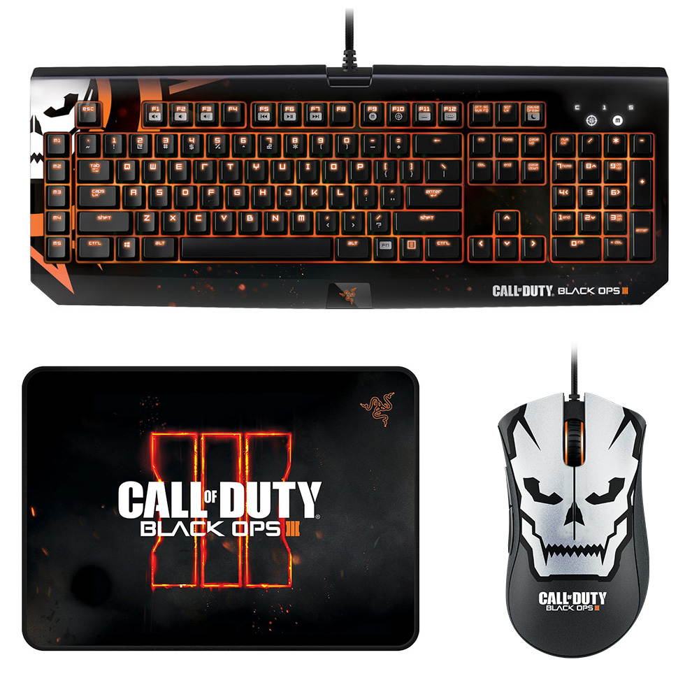 Razer Call of Duty Black Ops III Gaming Bundle: Razer Deathadder Chroma Mouse, Razer Goliathus Speed Mousepad, Razer BlackWidow Chroma Mechanical Gaming Keyboard