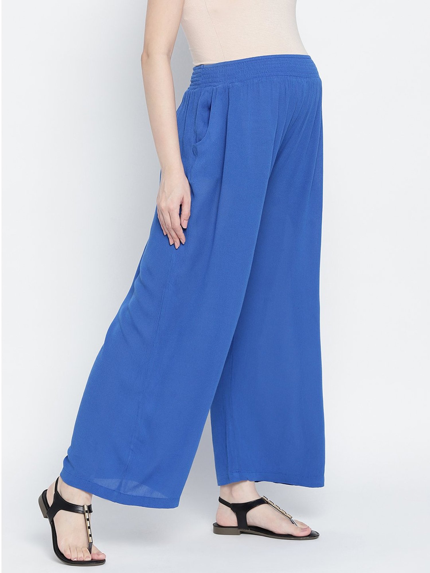 Oxolloxo Blue Viscose Maternity Pants