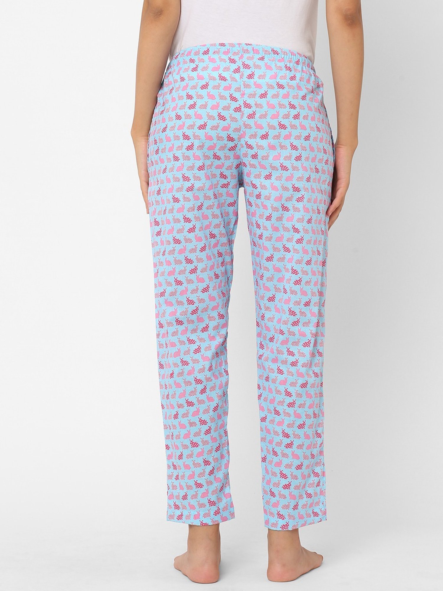 Urban Scottish Light Blue Printed Lounge Pants