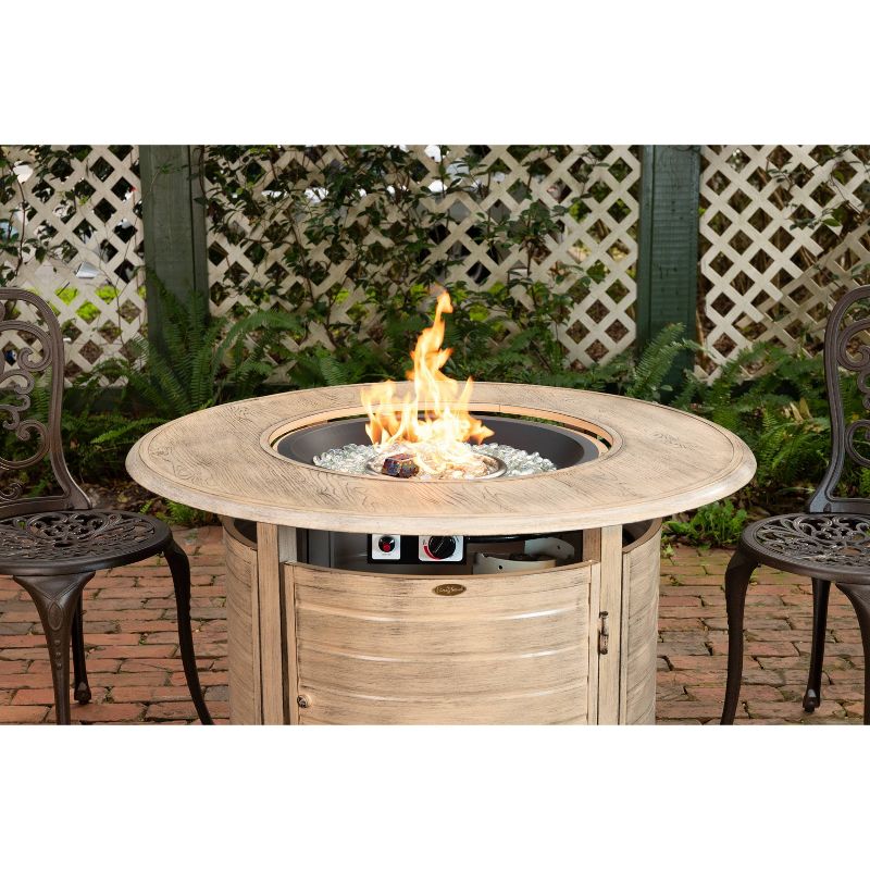 Thatcher Round LPG Fire Pit - Driftwood - Fire Sense