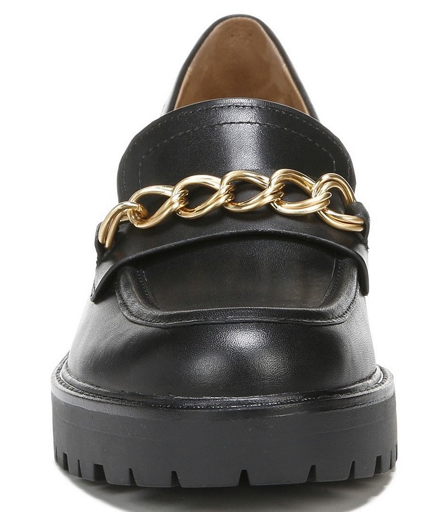 Sam Edelman Taelor Lug Sole Chain Detail Leather Loafers