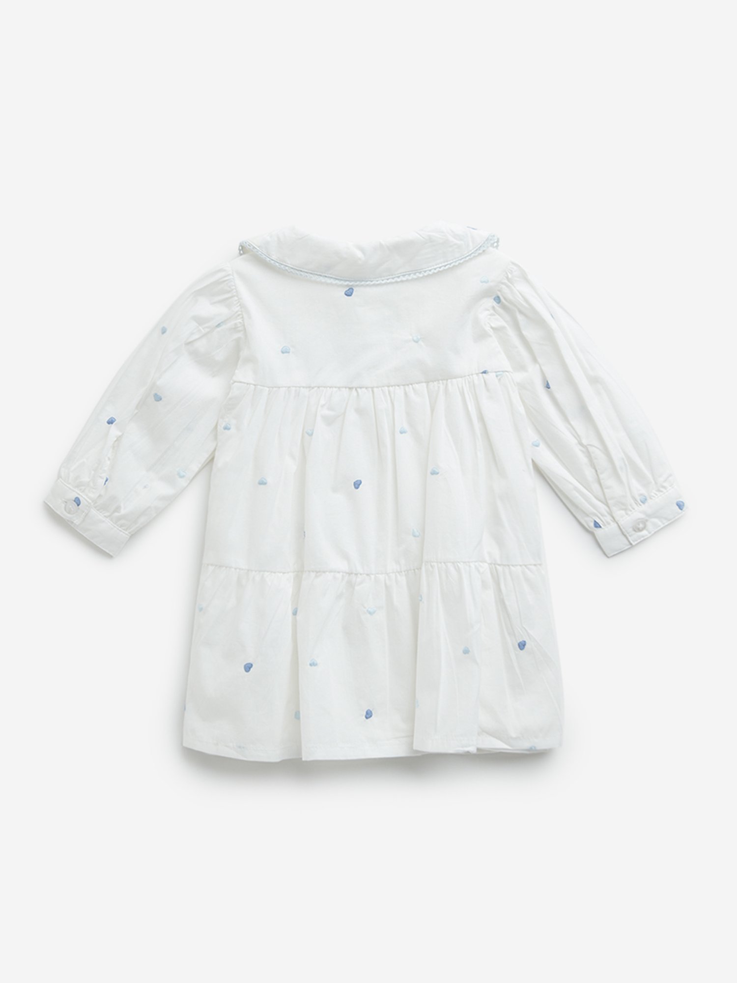 HOP Baby by Westside White Tiered Cotton Dress