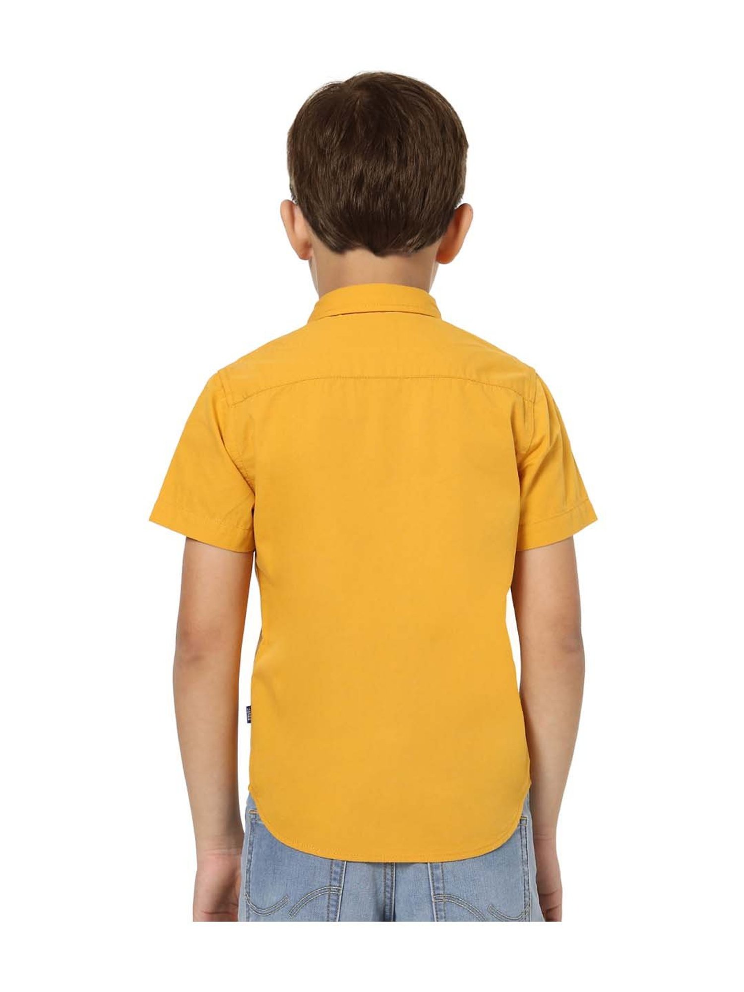 Jack & Jones Junior Mustard Cotton Shirt
