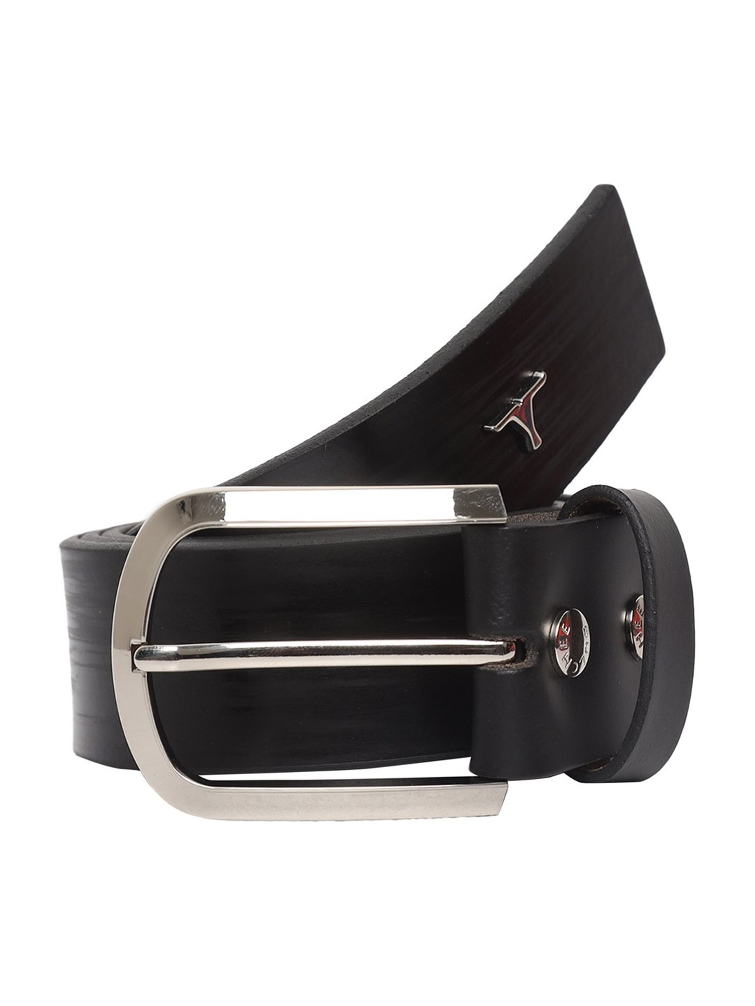 BULCHEE Black Leather Casual Belt for Men