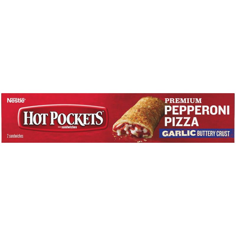 Hot Pockets Garlic Buttery Crust Pepperoni Pizza Sandwiches - 9oz/2ct