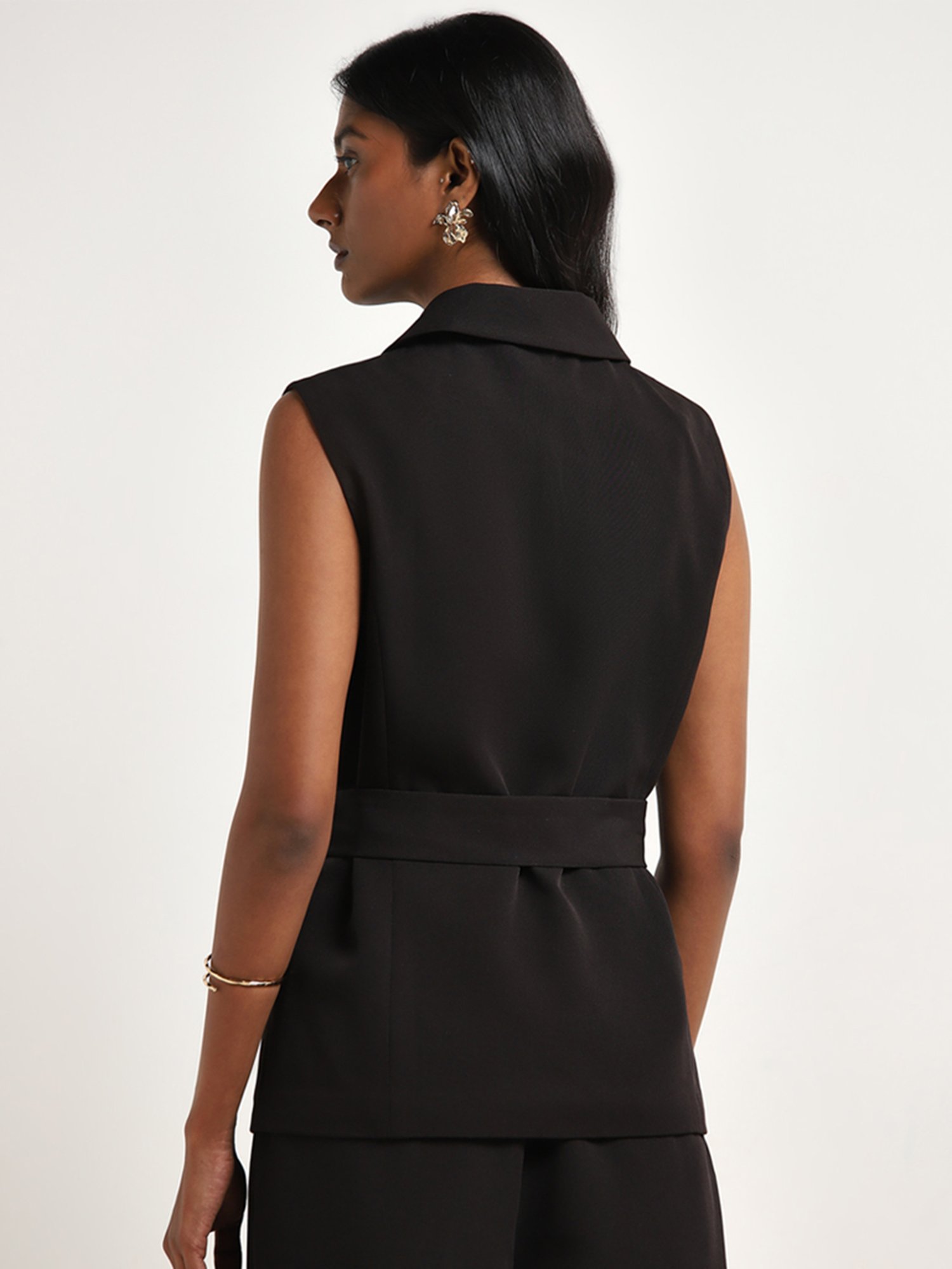 Wardrobe by Westside Black Wrap-Over Blazer with Belt