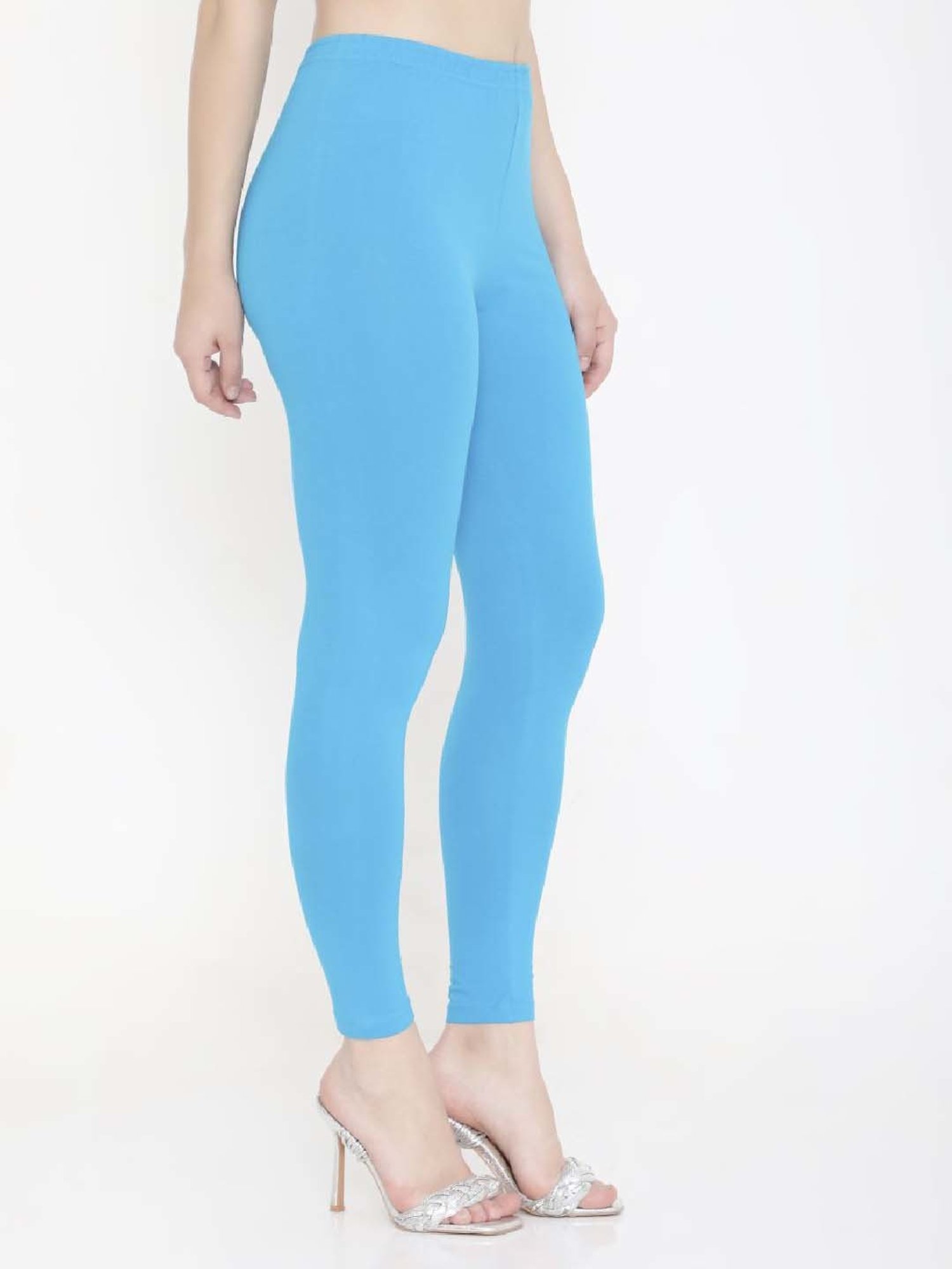 FEELINGS Blue Plain Leggings