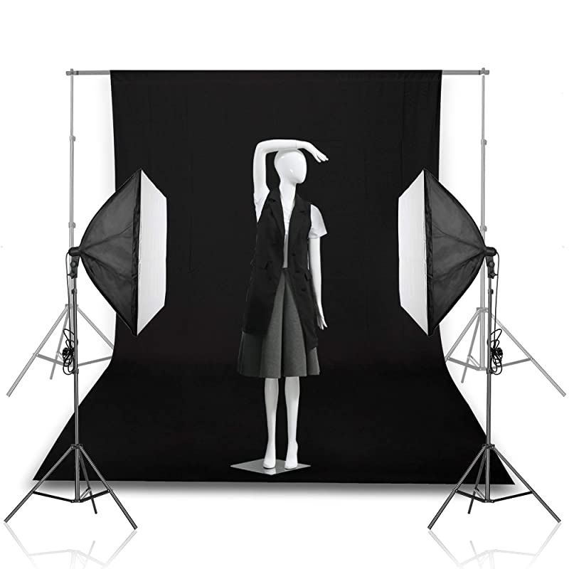 White Backdrop Background Screen 9 x 15 ft Muslin Photo Video Backdrop Studio 4 x Backdrop Clamp Included