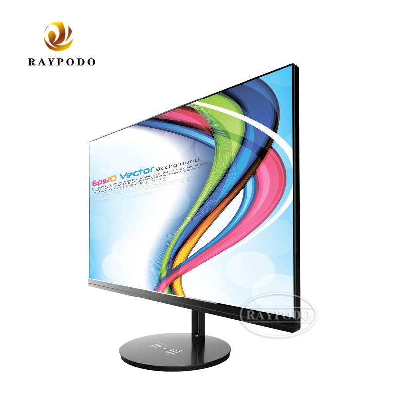 Raypodo New design 23.8 inch FHD All In One computer I3-7100 / I5-7400 / I7-8700 4G+120GB SSD with popup camera and wireless phone charging stand