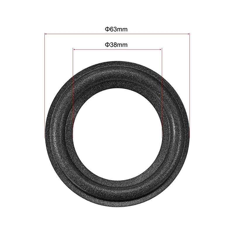 25 inches 25 inches Speaker Foam Edge Surround Rings Replacement Parts for Speaker Repair or DIY 4pcs