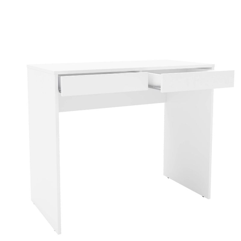 Crimson 2 Drawer Compact Student Desk White - Chique