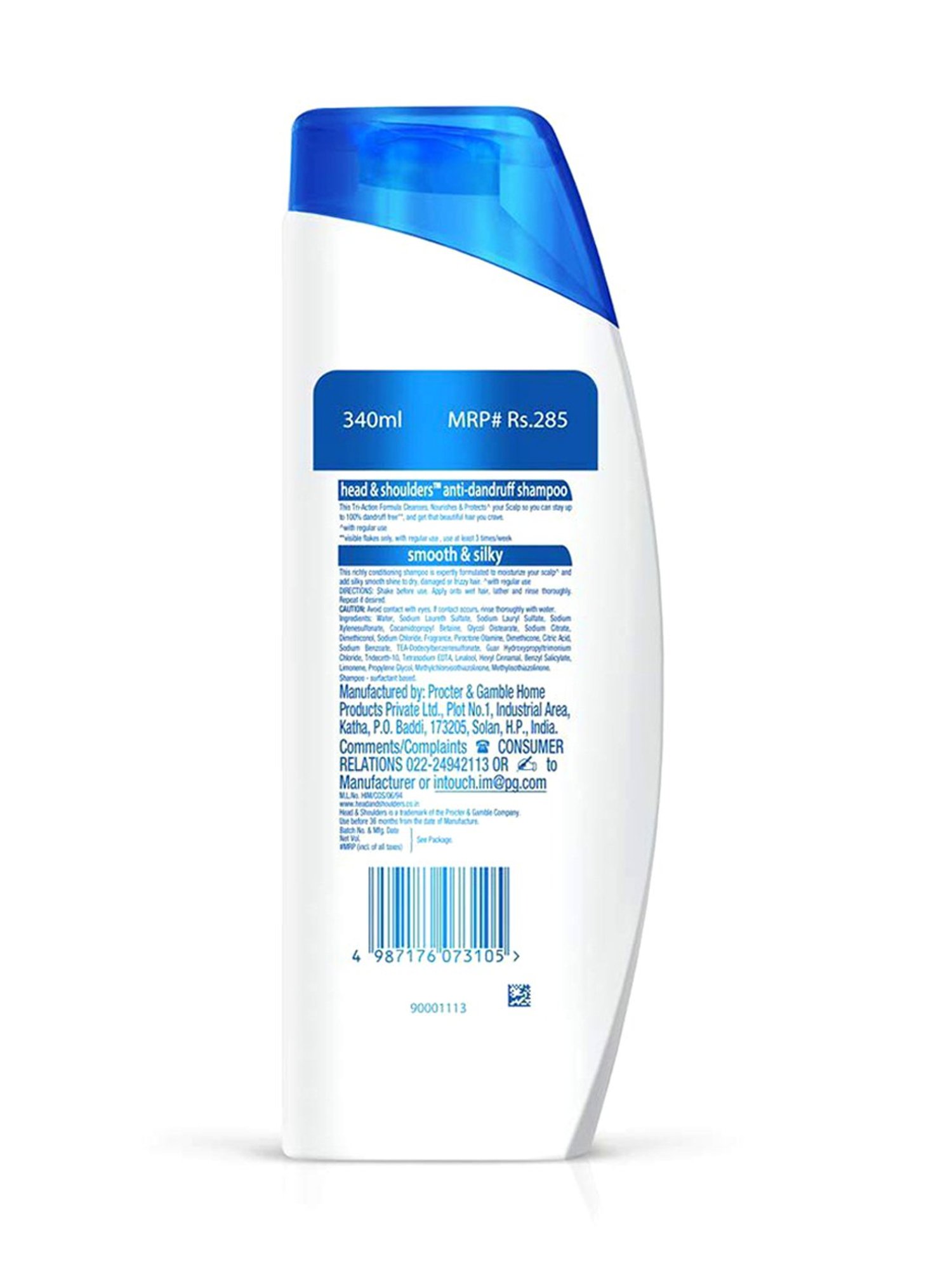 Head & Shoulders Smooth & Silky Anti-Dandruff Shampoo - 340 ml