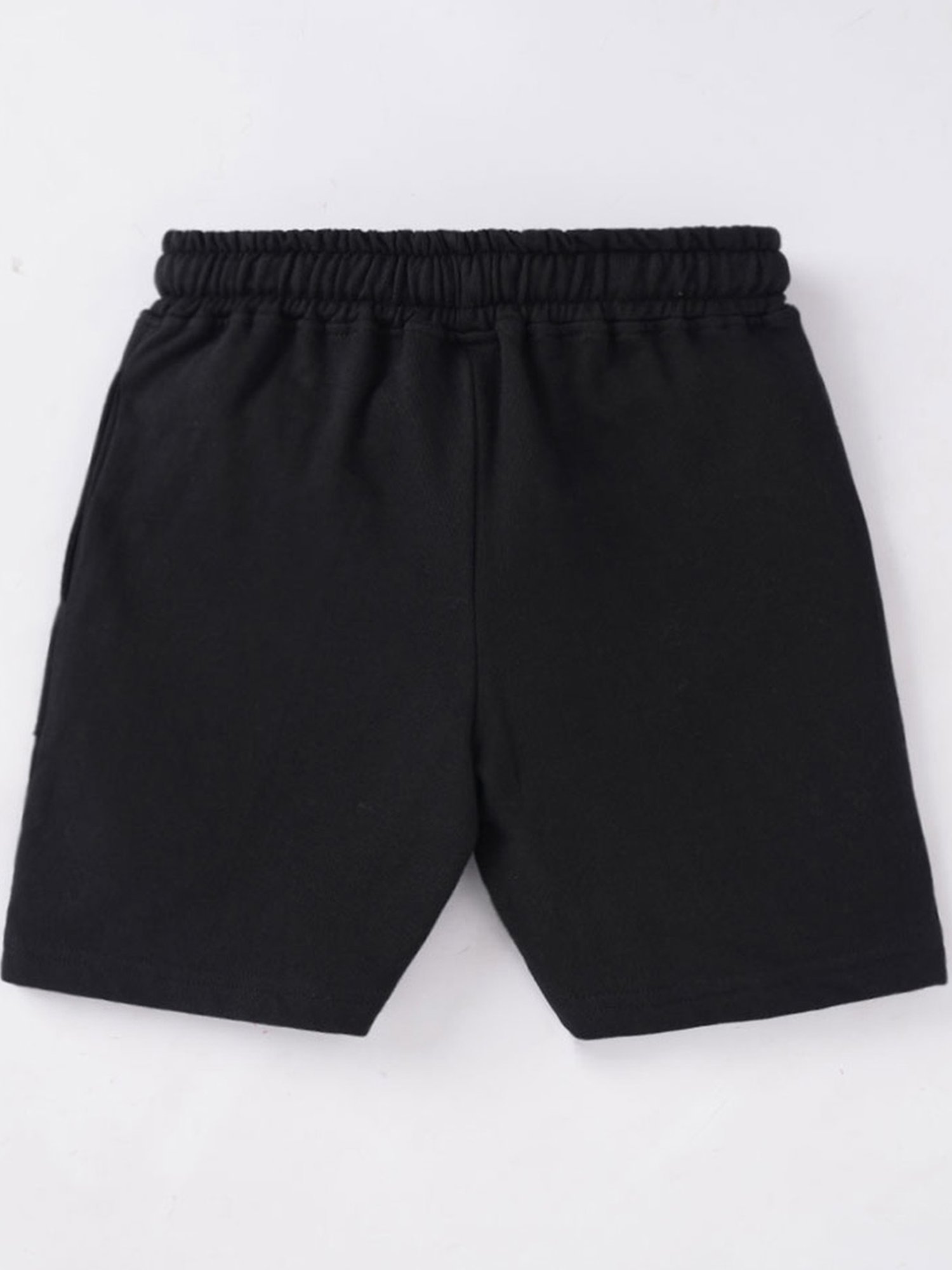 Ed-a-Mamma Kids Black Cotton Printed Shorts