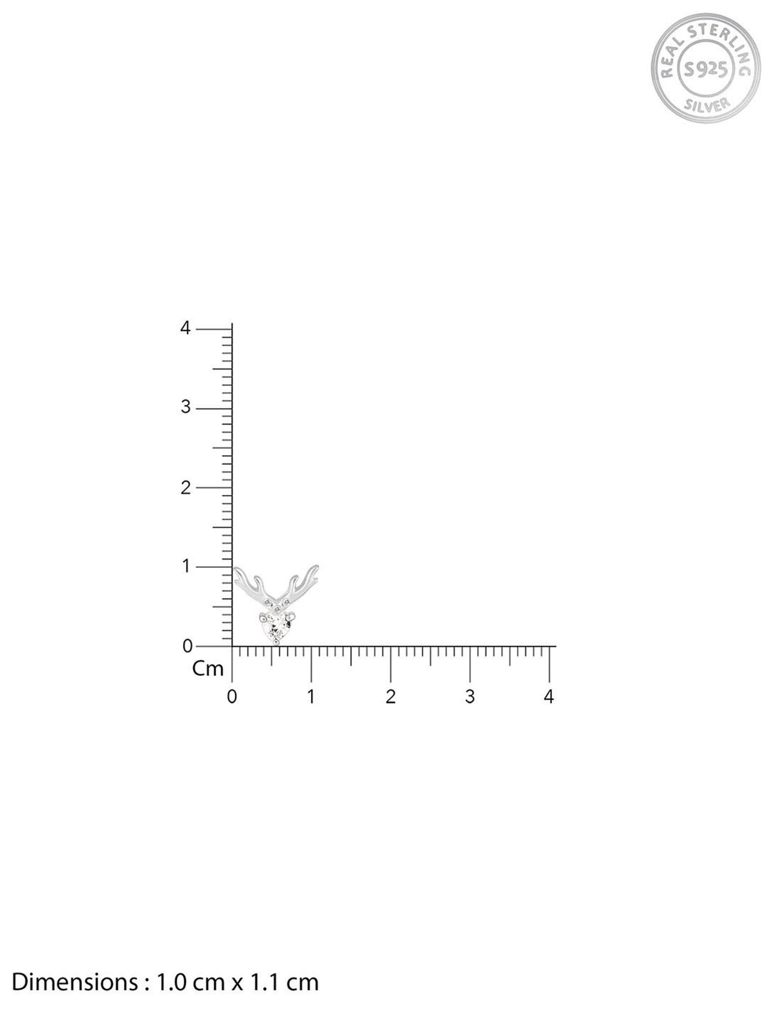 GIVA 92.5 Sterling Silver Deer Heart Earrings for Women