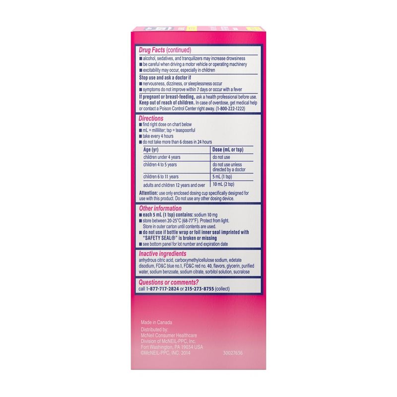 Children's Benadryl Allergy Plus Congestion Relief Liquid - Grape - Diphenhydramine - 4 fl oz