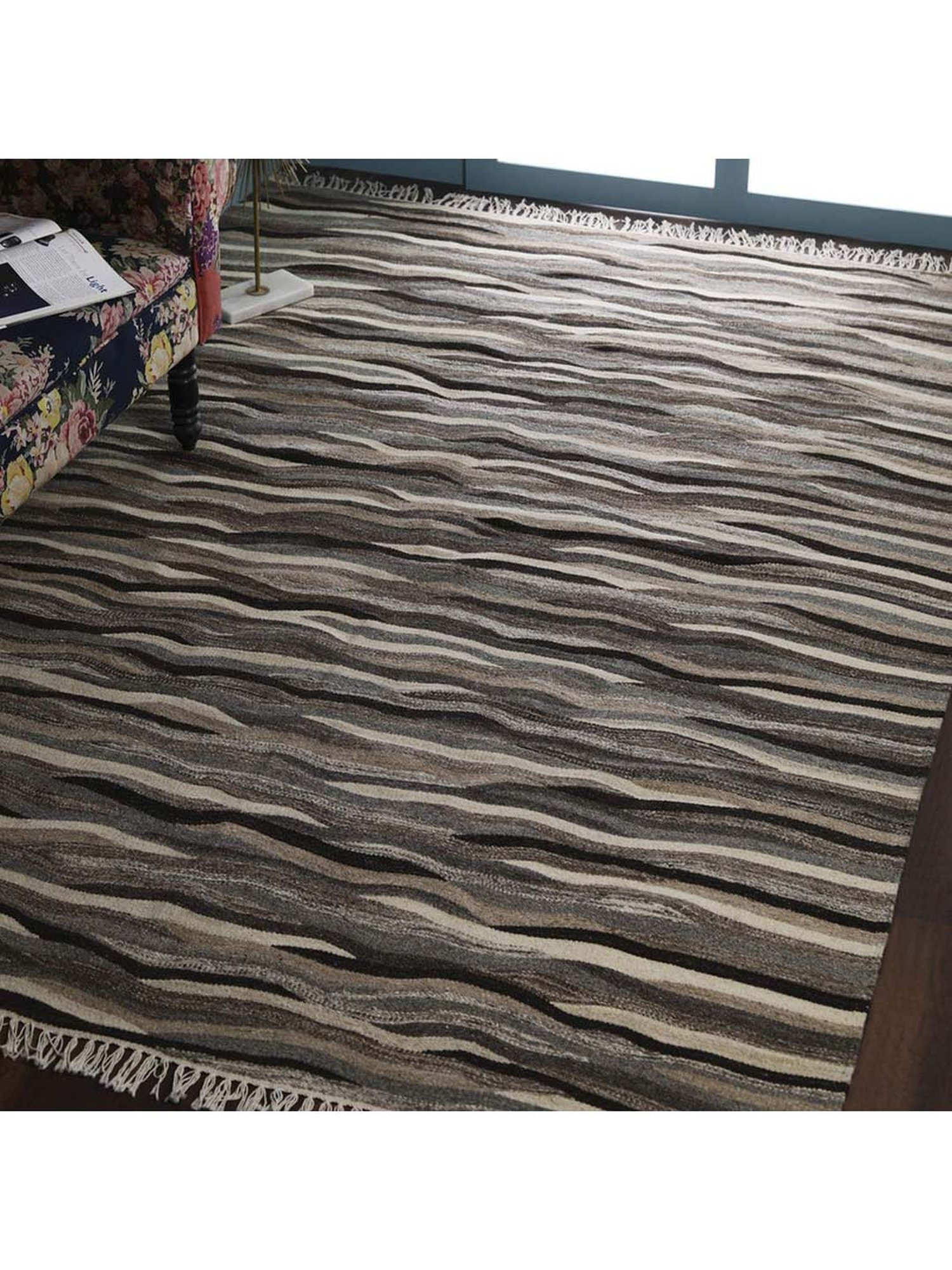 Pequra Brown & Beige Wool XL Carpet - Set of 1