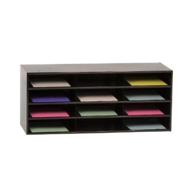 DURHAM MFG 432-08 Literature And Mail Sorter,Black