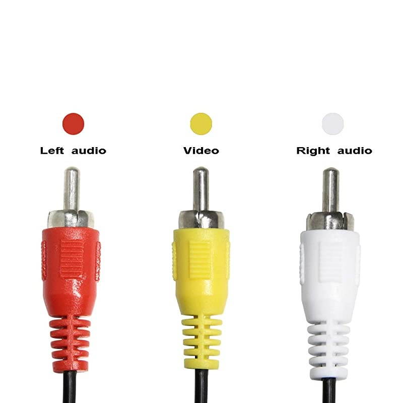 AV Cable Splitter,  3 RCA Male Plug to 6 RCA Female Jacks Composite Video Splitter Adapter Output Cables Cord