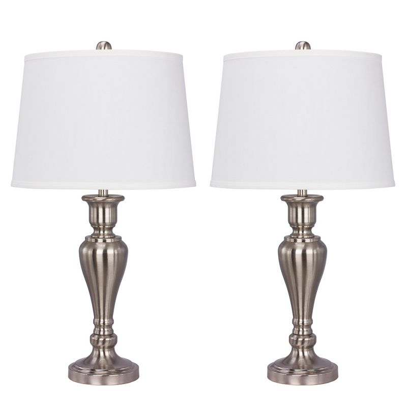 Fangio Lighting Metal Table Lamps Silver