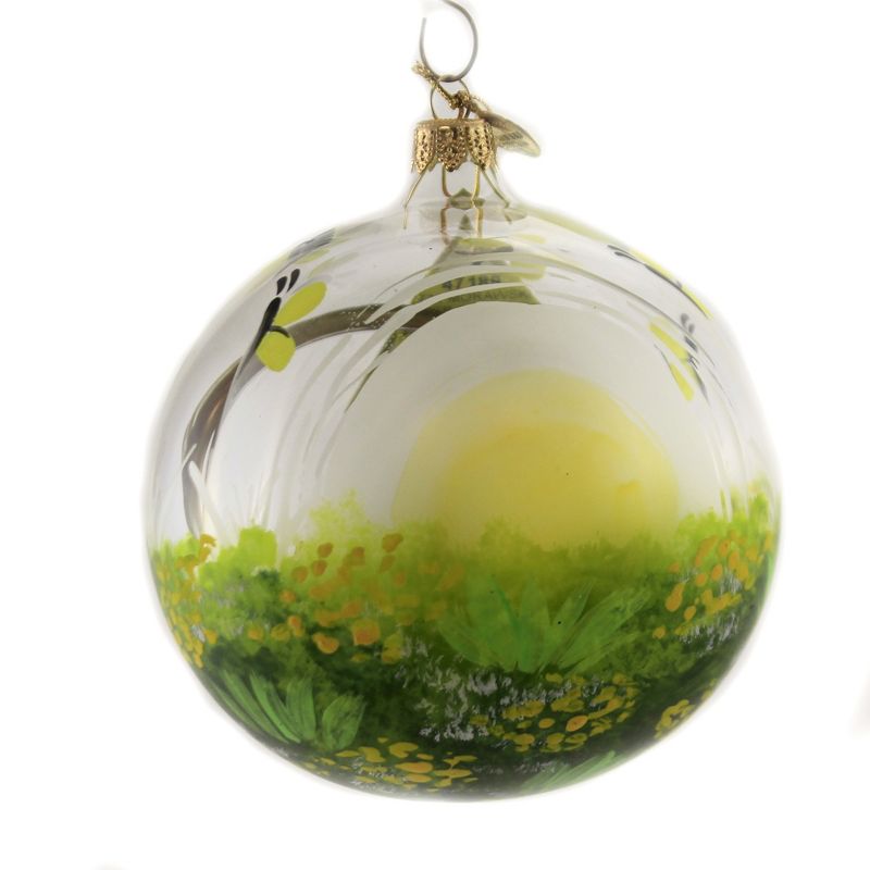 Morawski 4.5" Silver Grey Bunny In Diorama Ornament Easter Spring Rabbit  -  Tree Ornaments