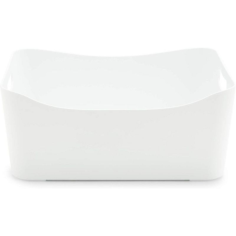 Lakeside Large Clear Plastic Storage Bins for the Kitchen and Home - Set of 3