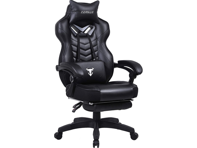 Gaming Chair, Racing Style Computer Desk Chair Padded Armrests Ergonomic Lumbar Support Adjustable Height