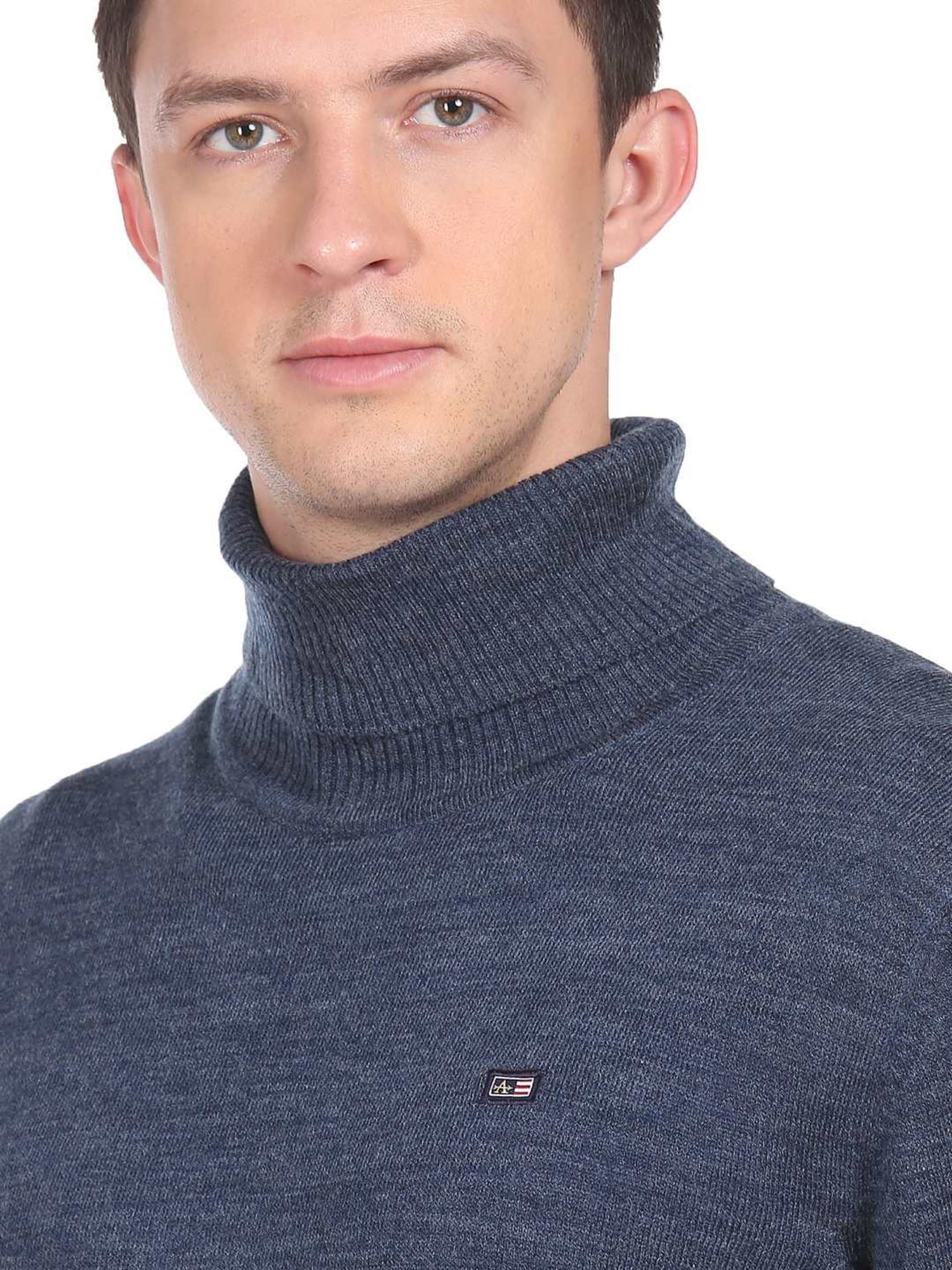 Arrow Sports Blue Regular Fit Sweater