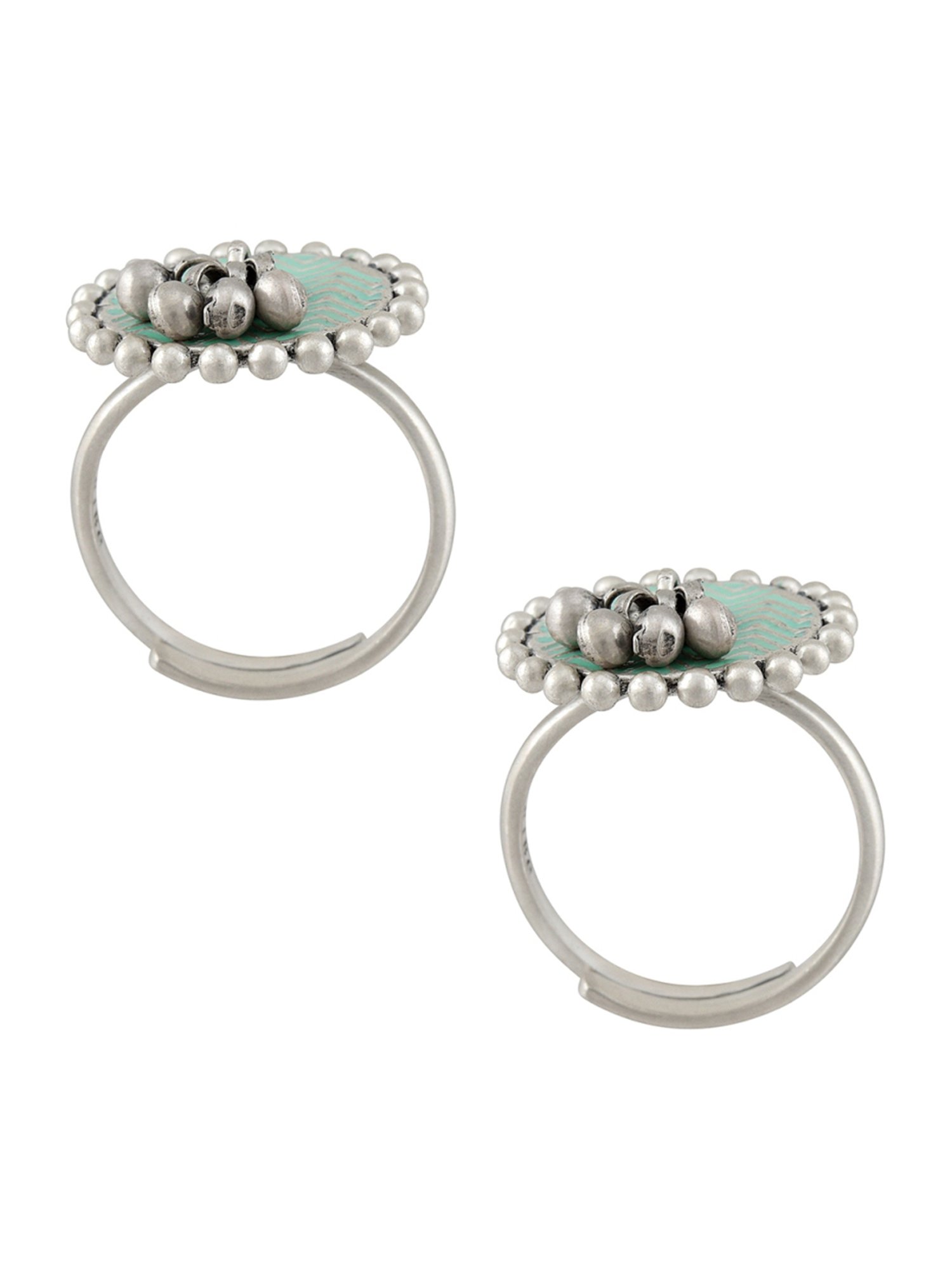 Tribe Amrapali 92.5 Sterling Silver Dhara Ghungroo Toe-Rings