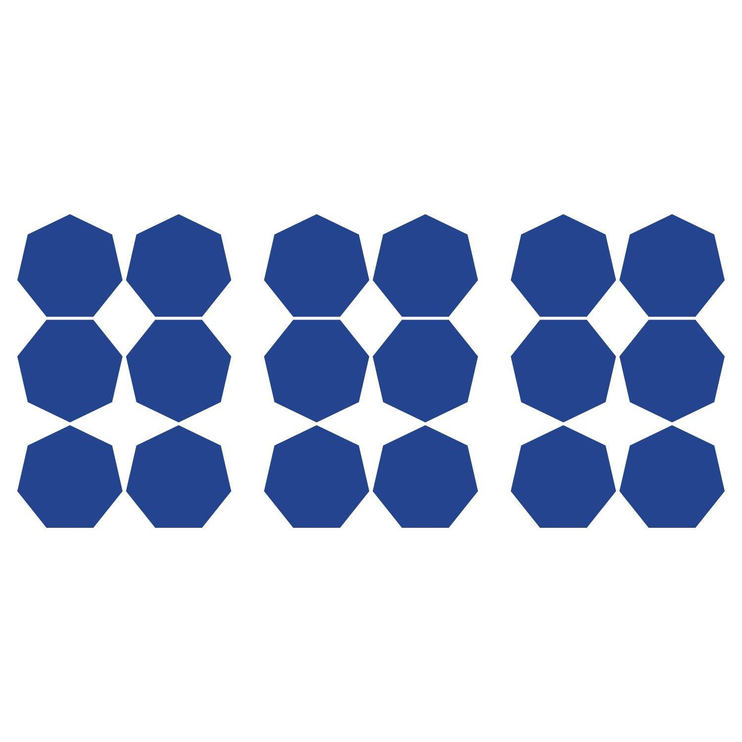 LiteMark 1 Inch Yellow Removable Heptagon Decals - Pack of 160