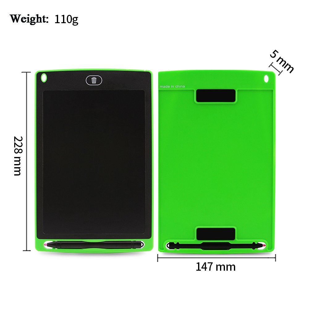 8.5 Inch LCD Writing Tablet Drawing and Writing Board Handwriting Pads Best Paperless Digital Write Drawing Tool Easy Magic Eraser with Stylus for Kids and Business (Green)