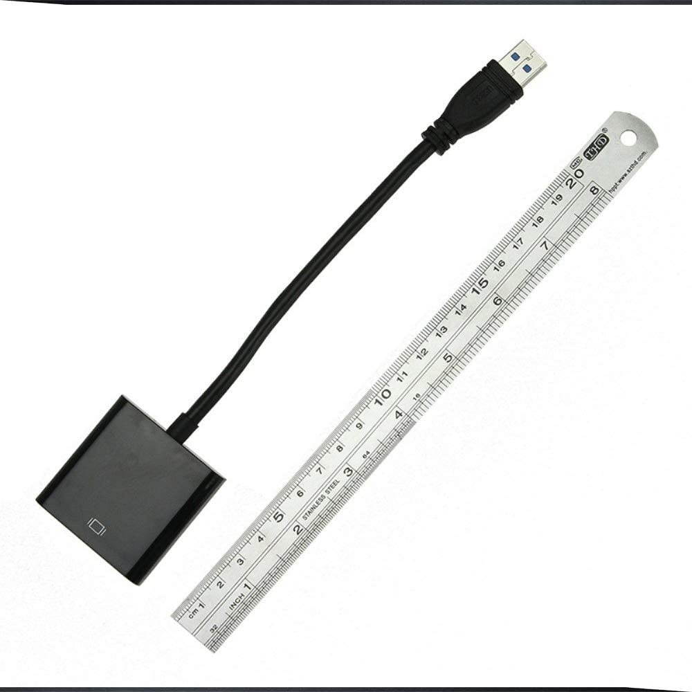 JIMAT USB 3.0 to VGA Gold Plated 3.0 USB A Male Convert to VGA Female Cable Adapter Video Convertor | Support Resolution 1080p | Extender Projector Tablet Monitor | Compatible with Windows XP 7 8 10