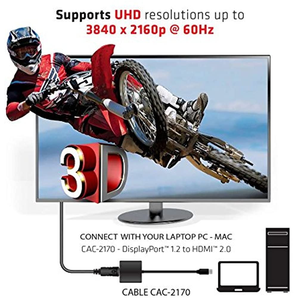 Club 3D Mini Displayport&trade; 1.2 To Hdmi&trade; 2.0 Uhd Active Adapter