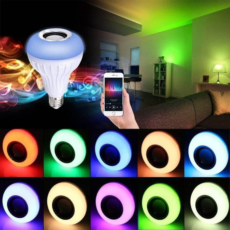 Smart light bulb,Abelanja,12w Rgb Led Spotlight With Bluetooth Speaker And Remote Control