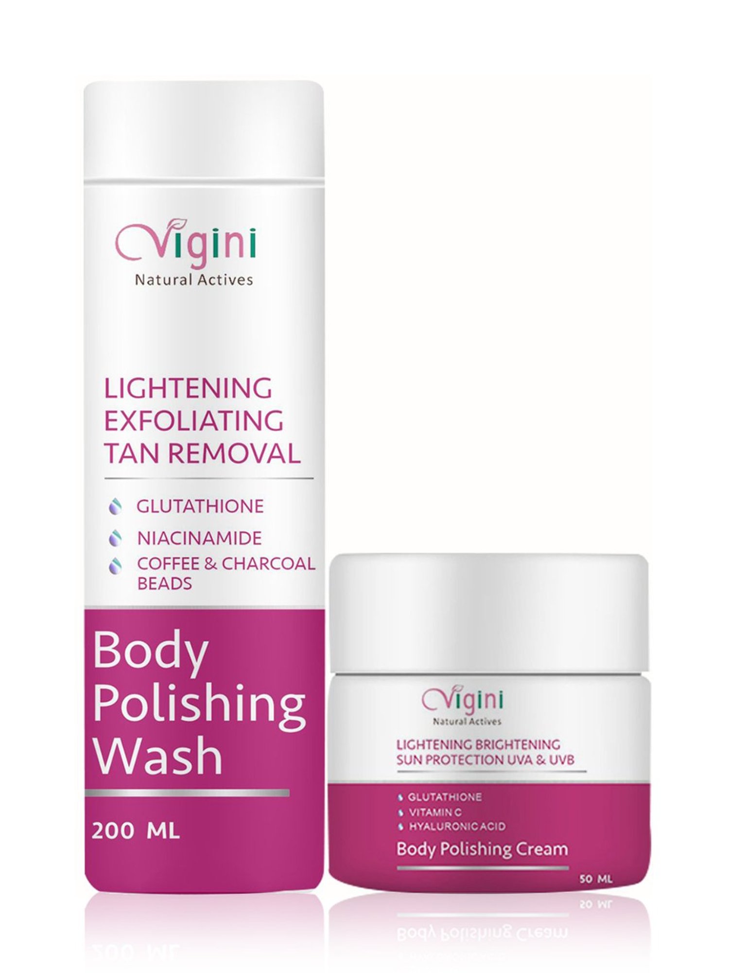 Vigini Body Polishing Wash & Body Polishing Cream Combo