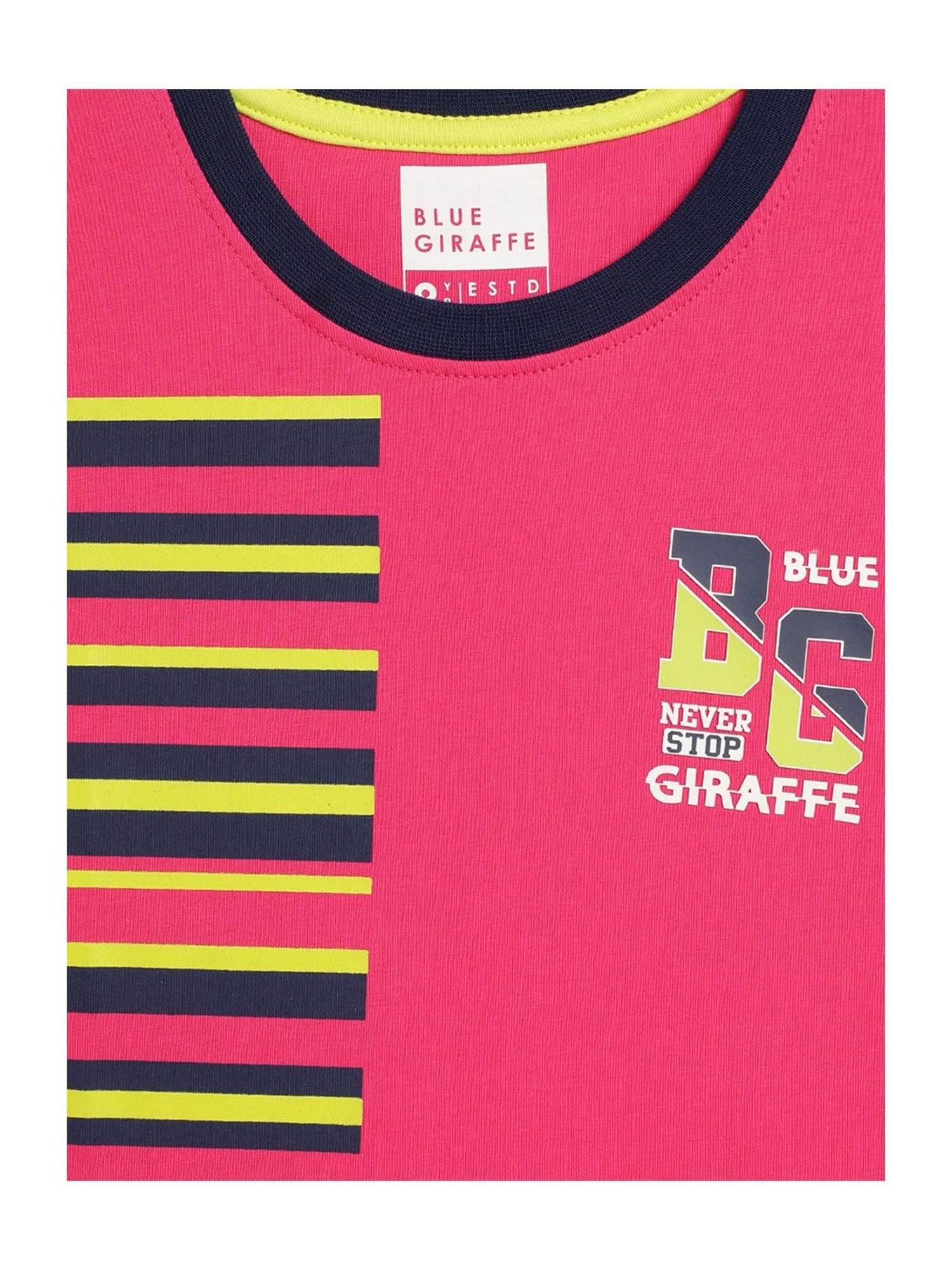 Blue Giraffe Kids Multicolor Printed T-Shirt