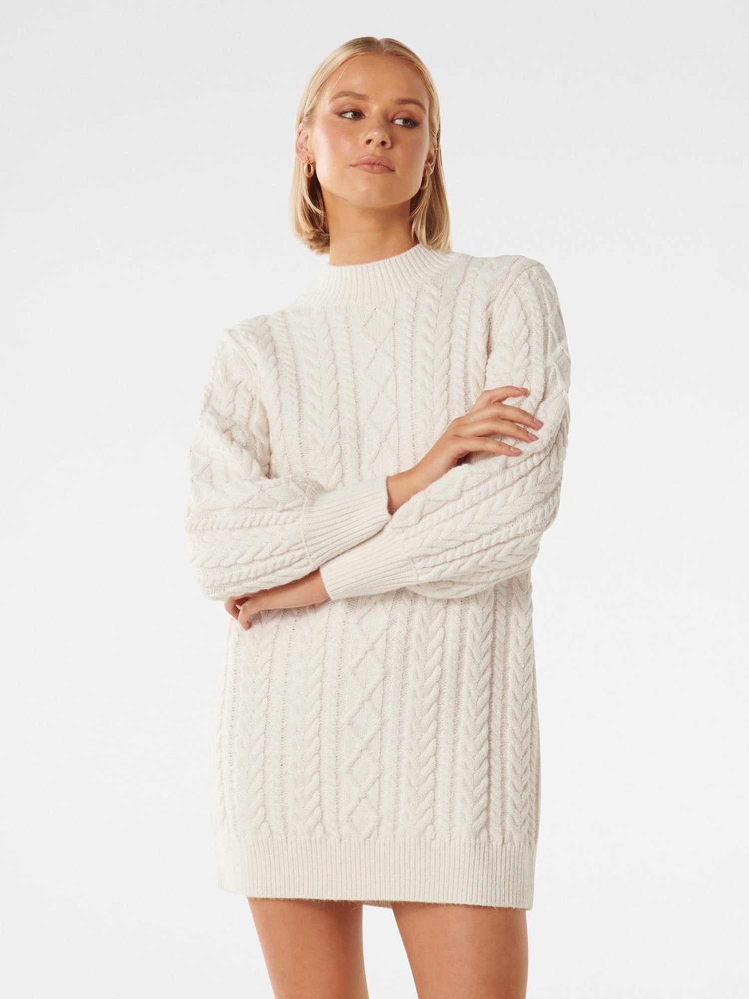 Forever New Harper Cable Jumper Knit Dress