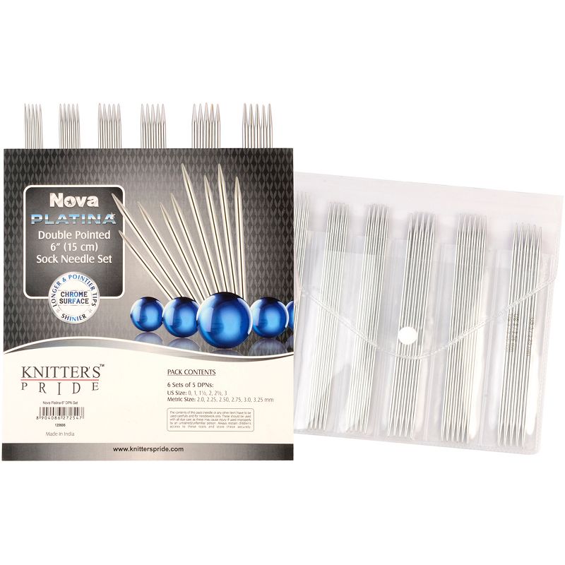 Knitter's Pride-Nova Platina Double Pointed Needles Set 6"-Socks Kit