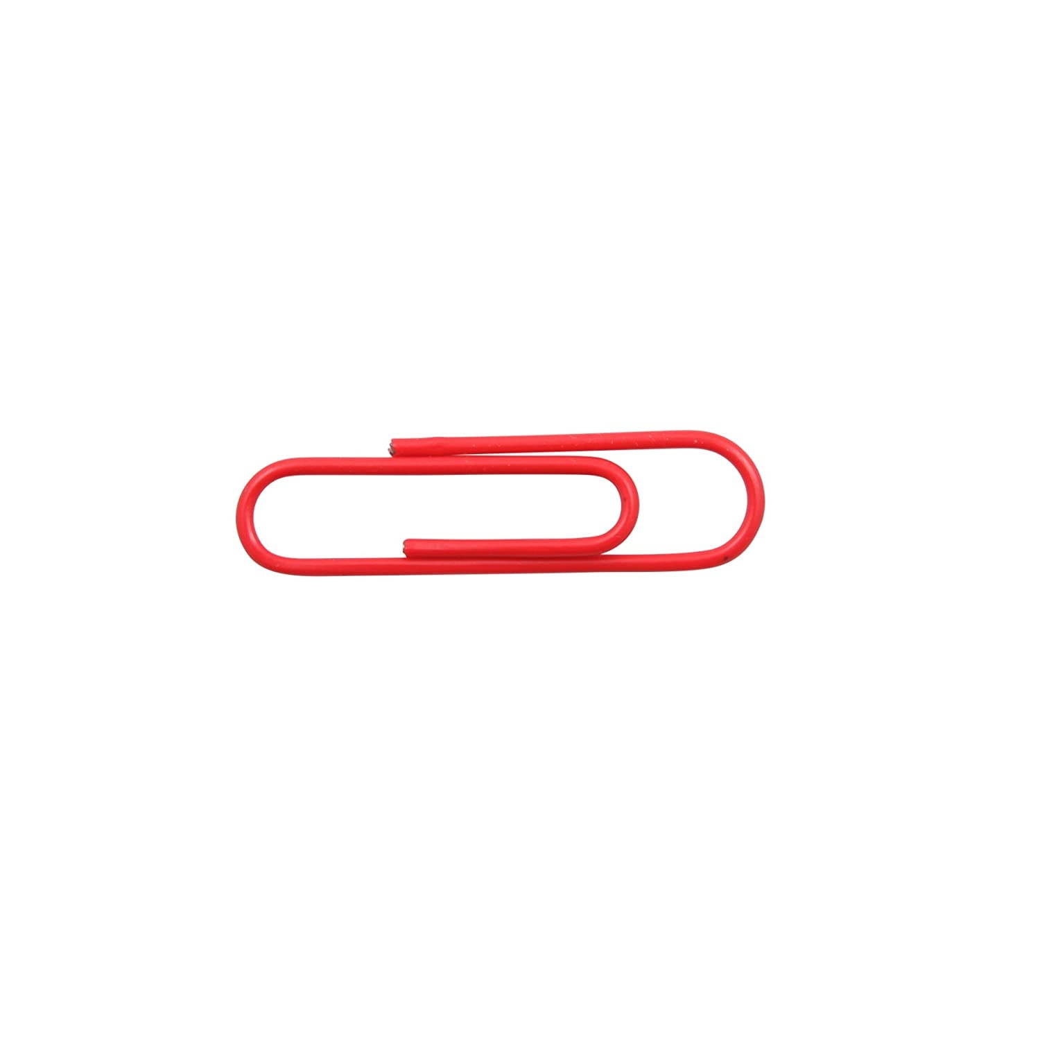 BAUES5020 - Paper Clips, 1-3/8, standard, Vinyl, 100/PK, Red